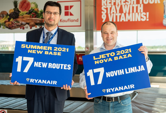 Ryanair opens Zadar base