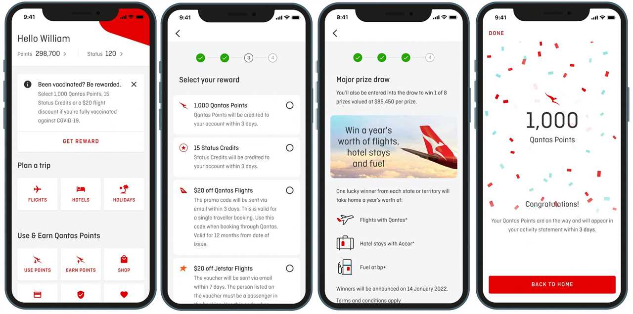 Image is to show the new Qantas reward scheme