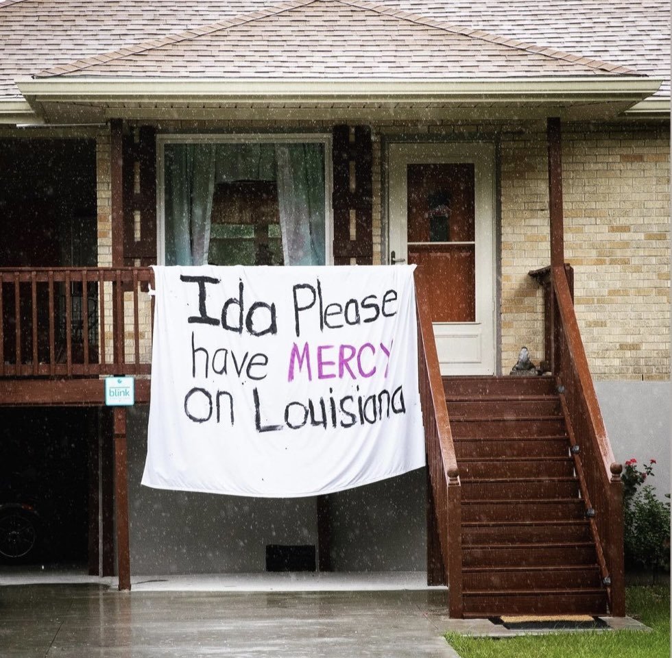 A heartfelt plea outside a Louisiana home as Hurricane Ida grows stronger