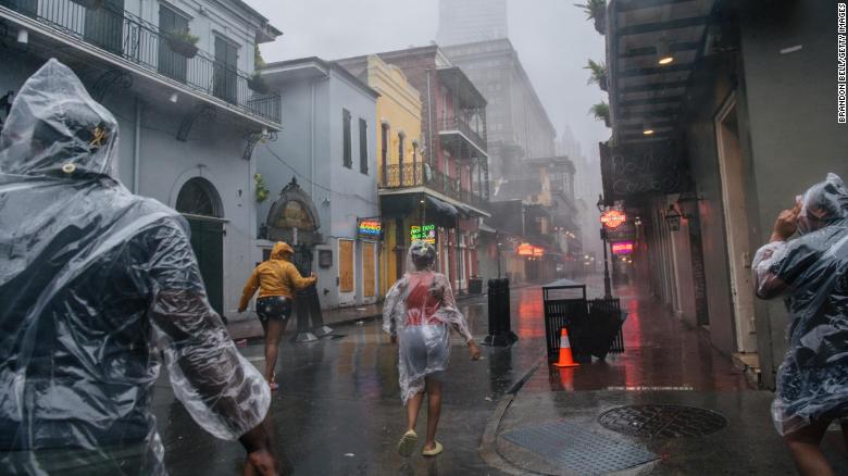 People walking through the French quarter of New Orleans on Sunday 29th