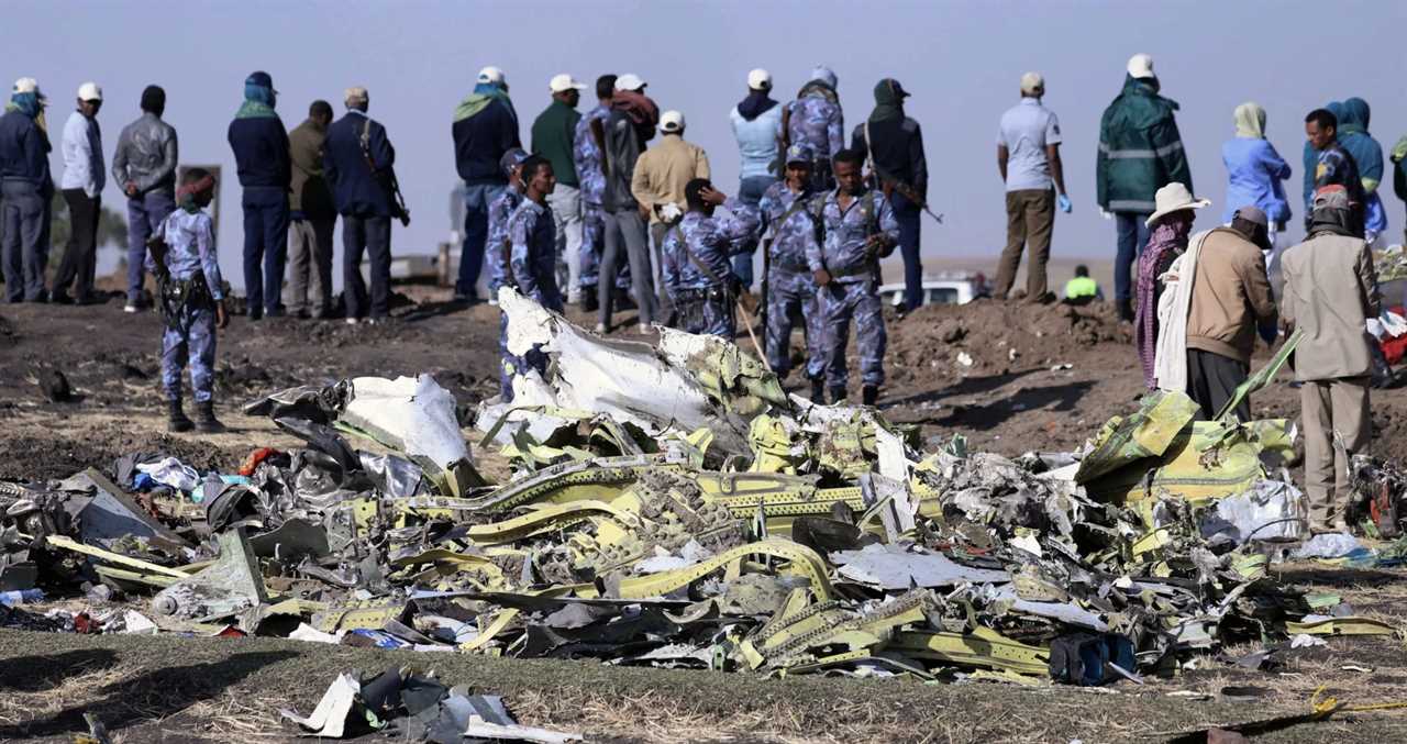 Boeing Max 737 Crash Rubble