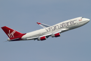 Virgin Atlantic B747 taking off. Photo by Konstantin von Wedelstaedt