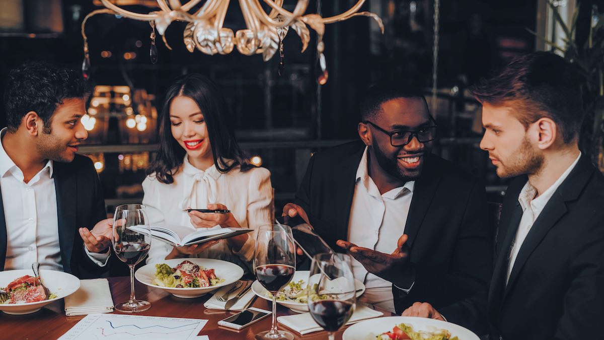 People Dining at a Restaurant