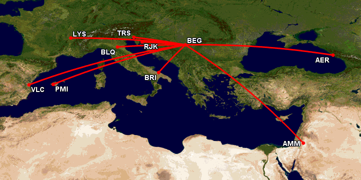 Air Serbia unveils three new routes