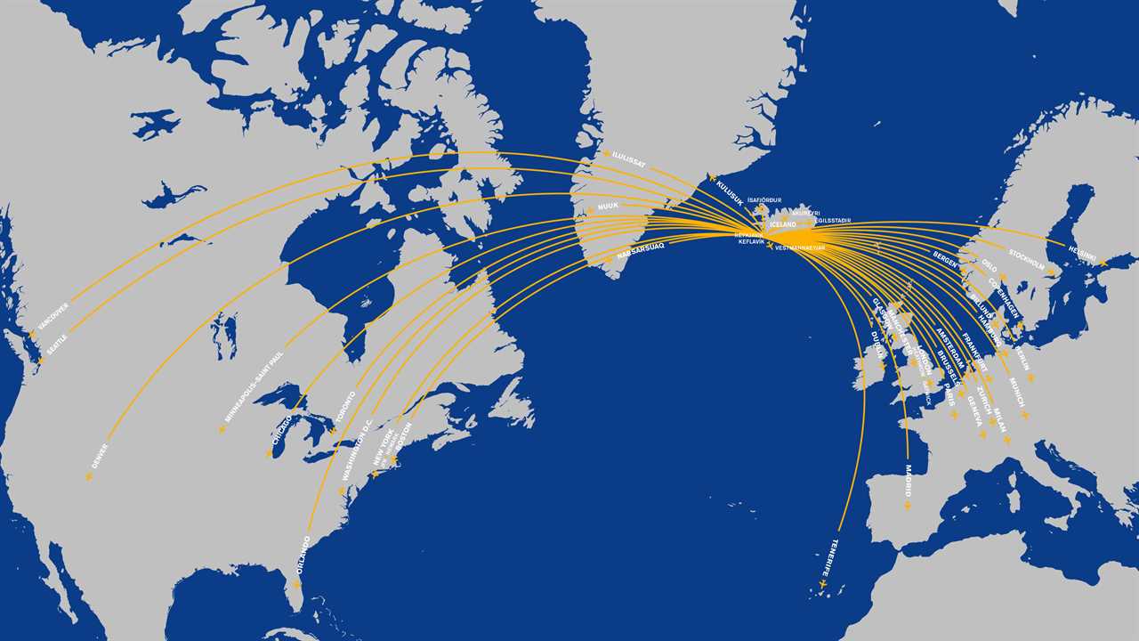 Icelandair Route Map