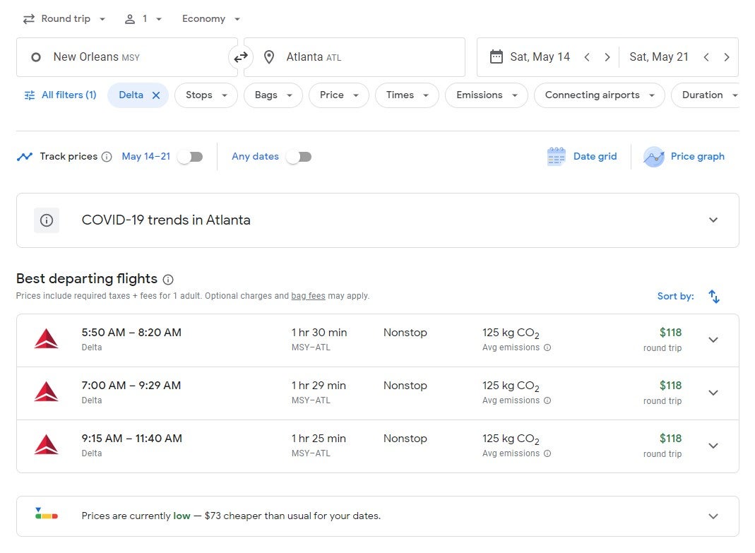 Deal alert: Round-trip Delta flights to Atlanta starting at $98