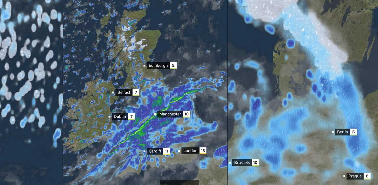 UK high winds and Storm Franklin © BBC