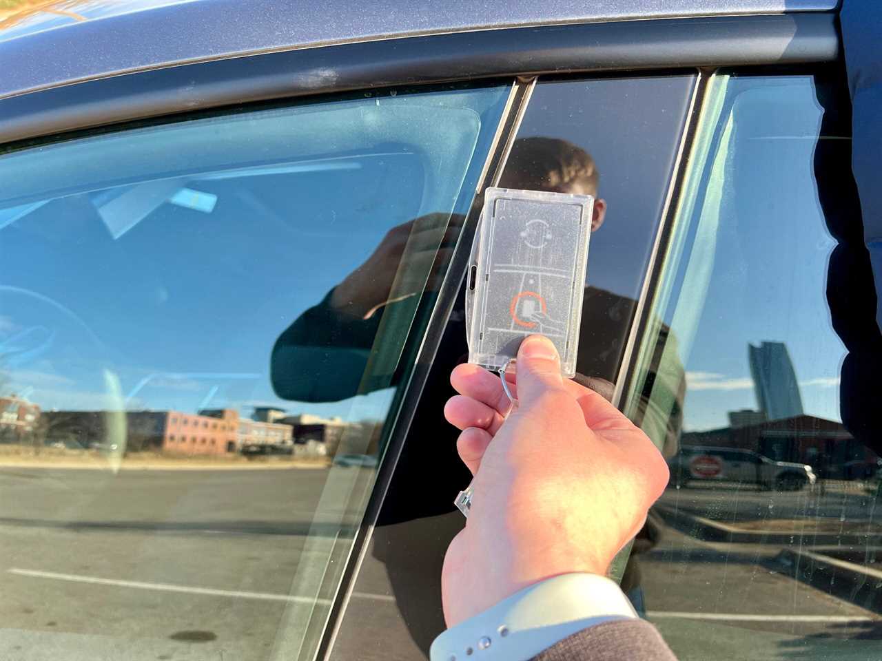 Unlocking a Tesla Model 3 with the keycard