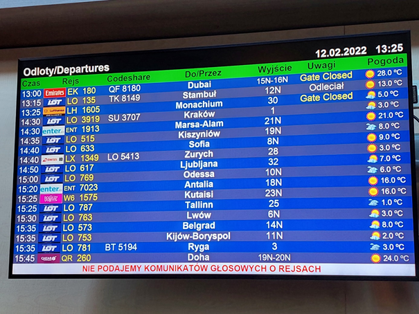 TRIP REPORT: LOT, Warsaw - Ljubljana - Warsaw