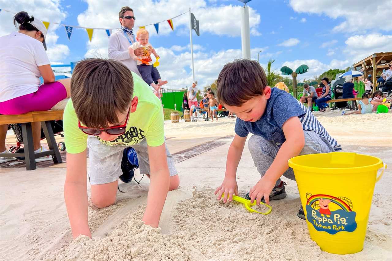 Sand play area at Peppa Pig Theme Park