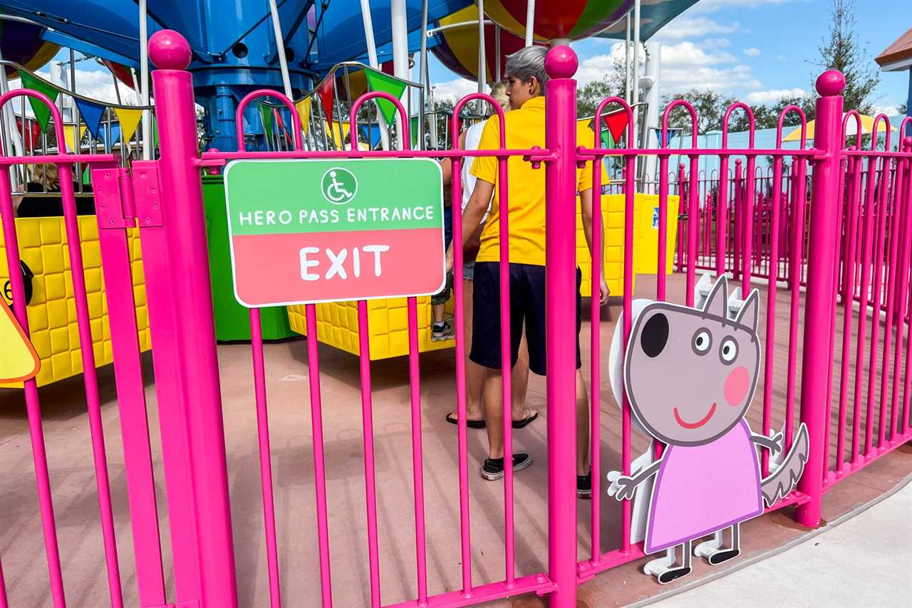 Exit signage at Peppa Pig Theme Park