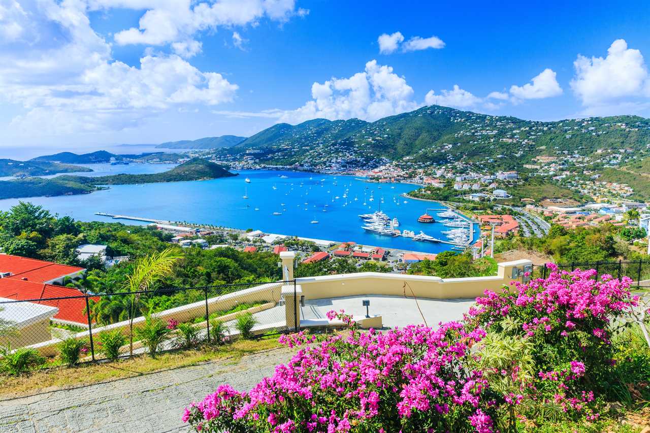 Panoramic view of St. Thomas U.S. Virgin Islands