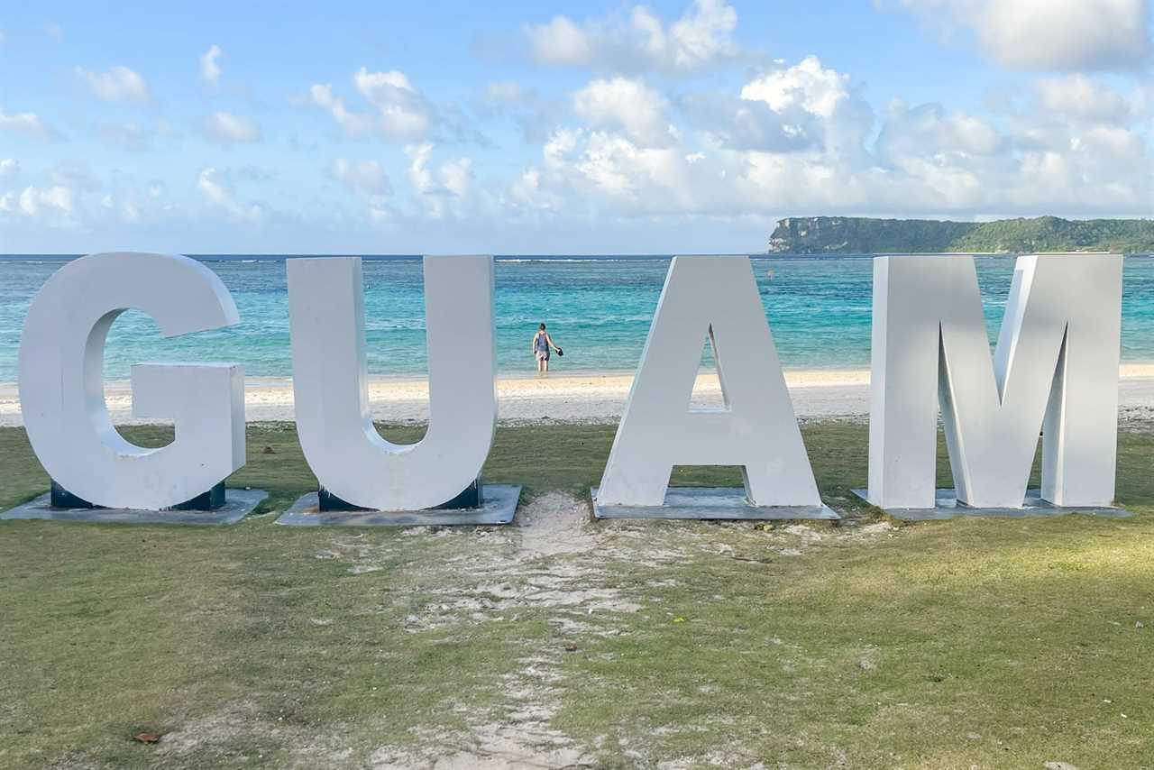 Guam sign welcomes visitors