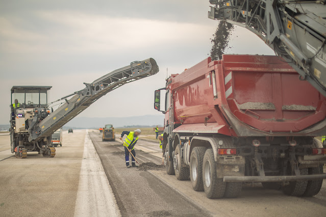 PHOTOS: Skopje Airport runway overhaul advances