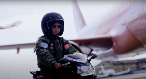 screenshot from easyJet's ‘Calling All Mavericks! easyJet takes on Top Gun’ YouTube video