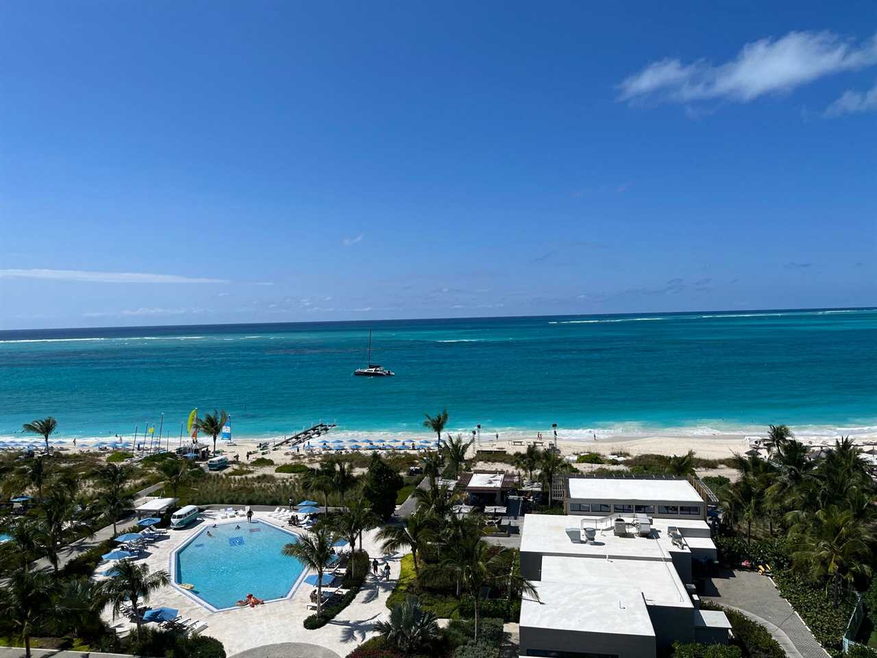 balcony ocean view at the Ritz Carlton Turks and Caicos