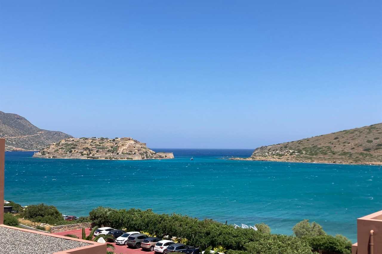 View of Spinalonga Island from a suite at Domes of Elounda, an Autograph Collection property in Crete, Greece