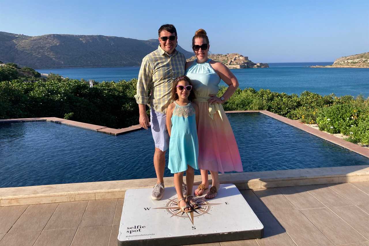 TPG's Nick Ewen and his family at Domes of Elounda, a Marriott Autograph Collection property in Crete, Greece