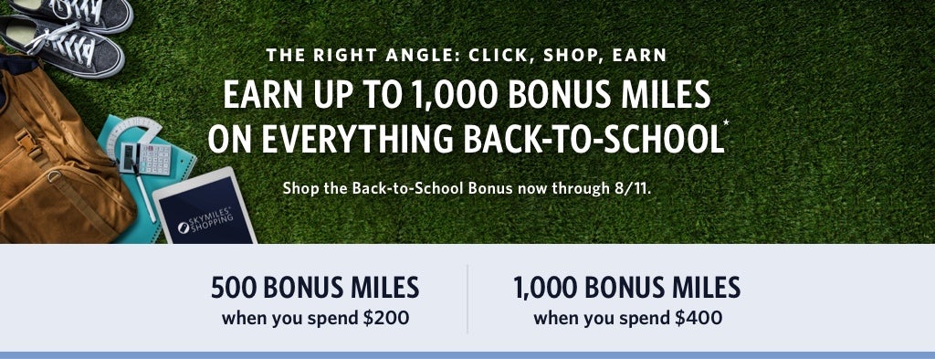 Delta SkyMiles Shopping promotion