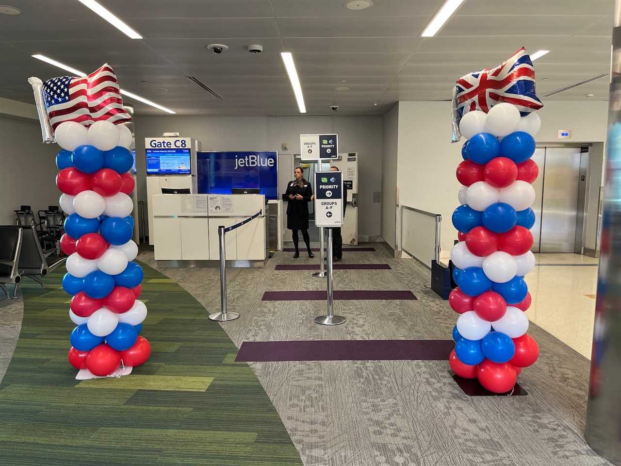 jetblue inaugural gate area