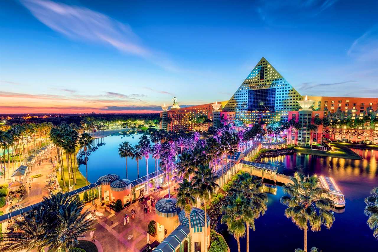 Sunset view of Disney World