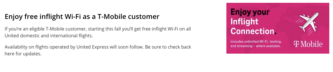 T-Mobile adds United Airlines to its free inflight internet lineup
