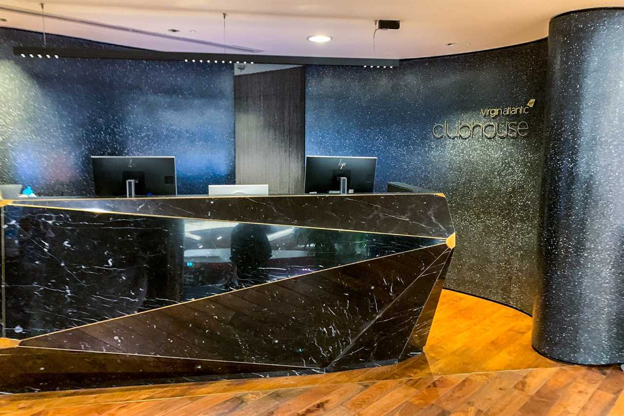 Virgin Atlantic Clubhouse service desk in London