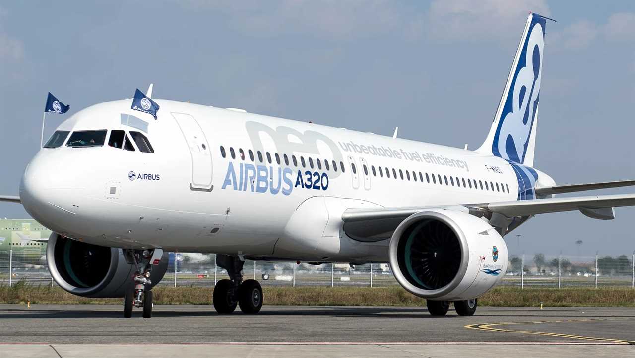 Airbus A320neo on a runway