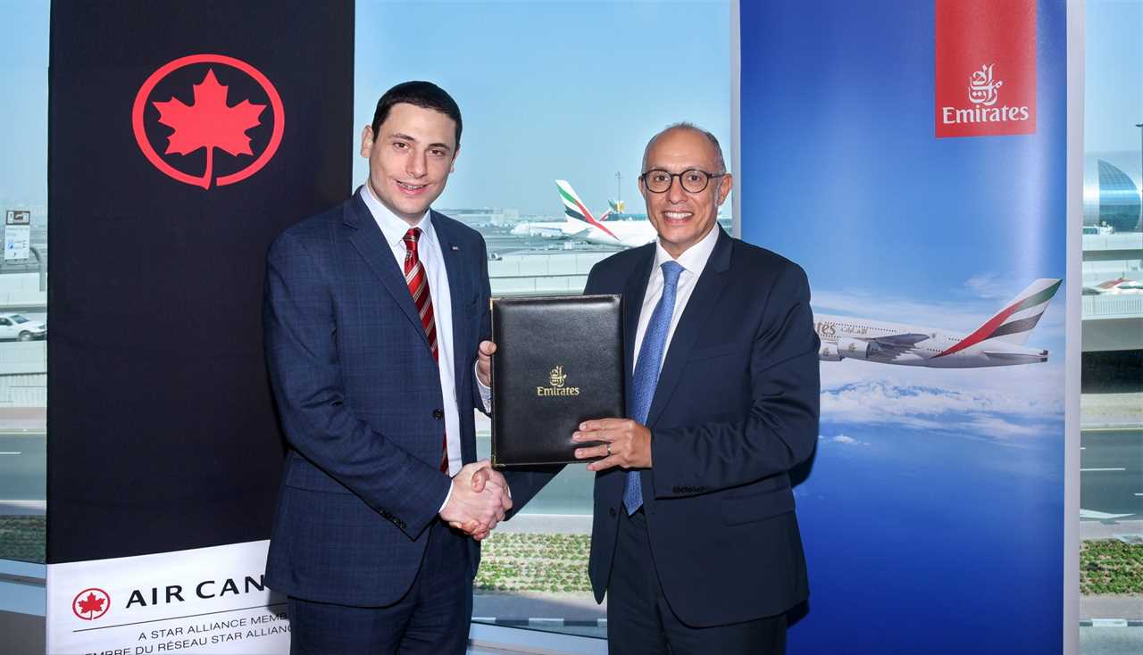 new loyalty programme parternship between Air Canada and Emirates 