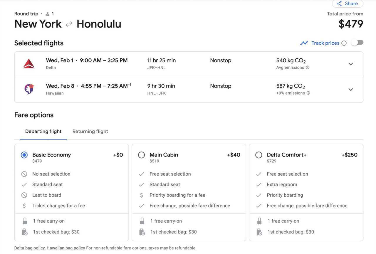 New york to Honolulu