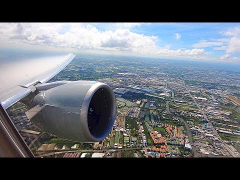 AIRPLANE ASMR | 777-300ER GE90 Engine Roar Takeoff from Bangkok on Qatar Airways!