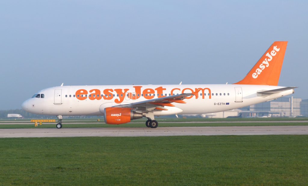 EasyJet Airbus A320 aircraft on the runway