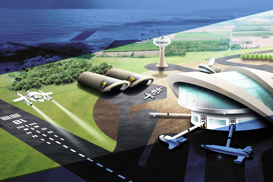 Artists Impression of Spaceport Cornwall