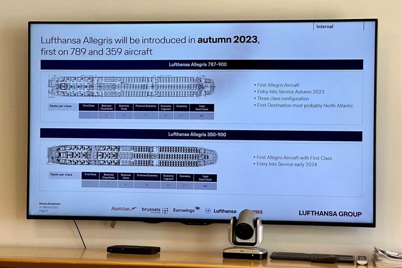 Launch date, seat maps and first-class awards: New details about Lufthansa Allegris