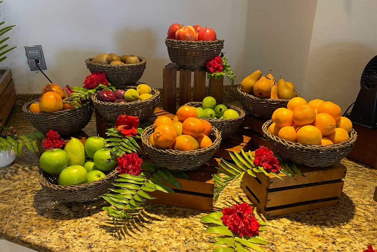 Bowls of fruit at Seabreeze breakfast, St. Regis Punta Mita