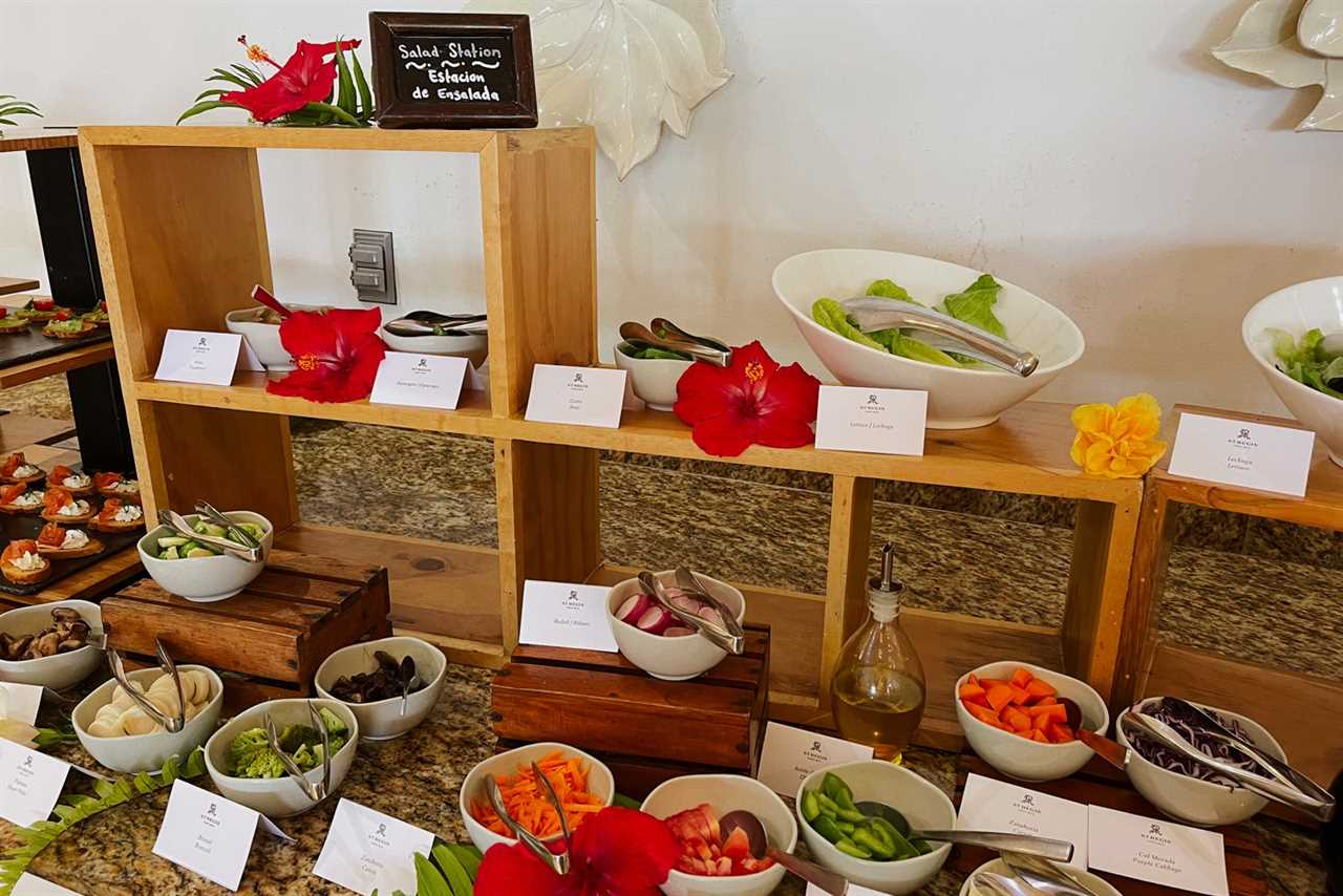 Salad bar at Seabreeze breakfast, St. Regis Punta Mita