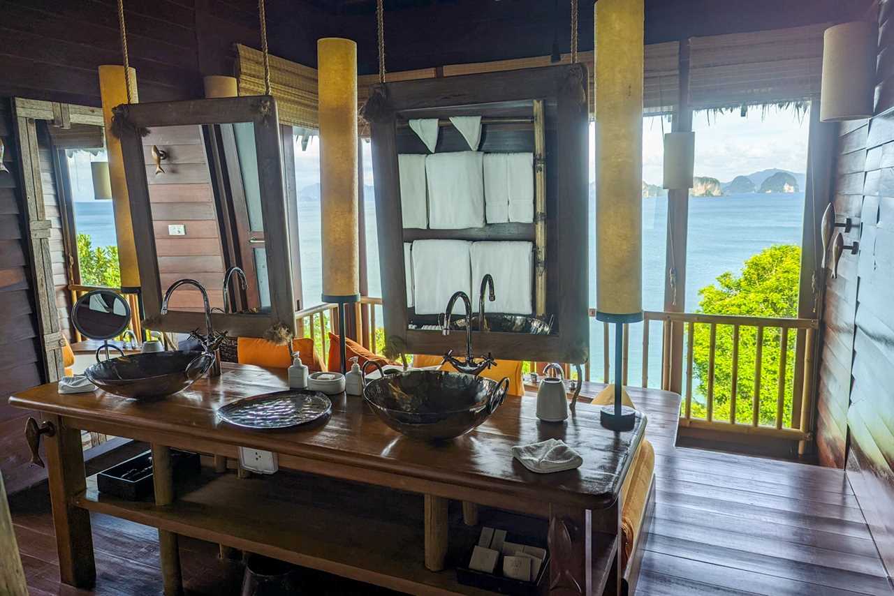 Six Senses Yao Noi villa sinks