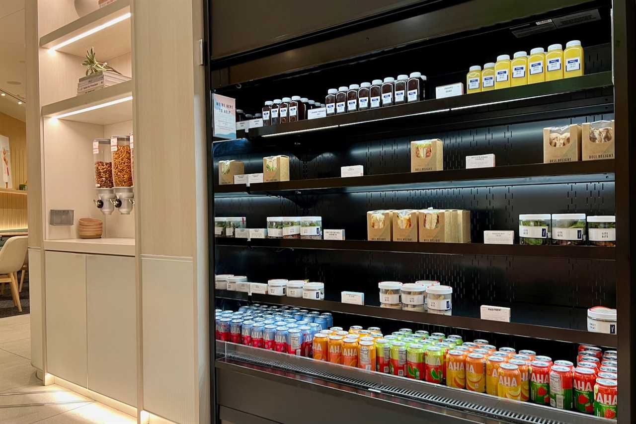 beverage shelf at lounge