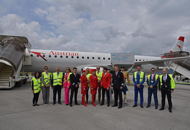 PHOTOS: Austrian Airlines touches down in Tivat