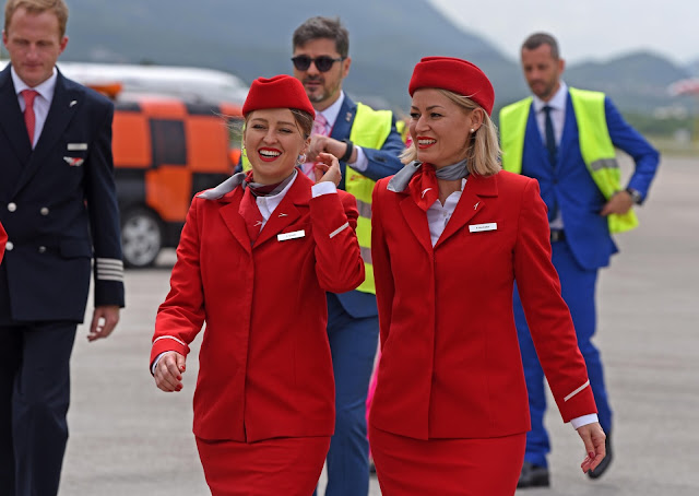 PHOTOS: Austrian Airlines touches down in Tivat