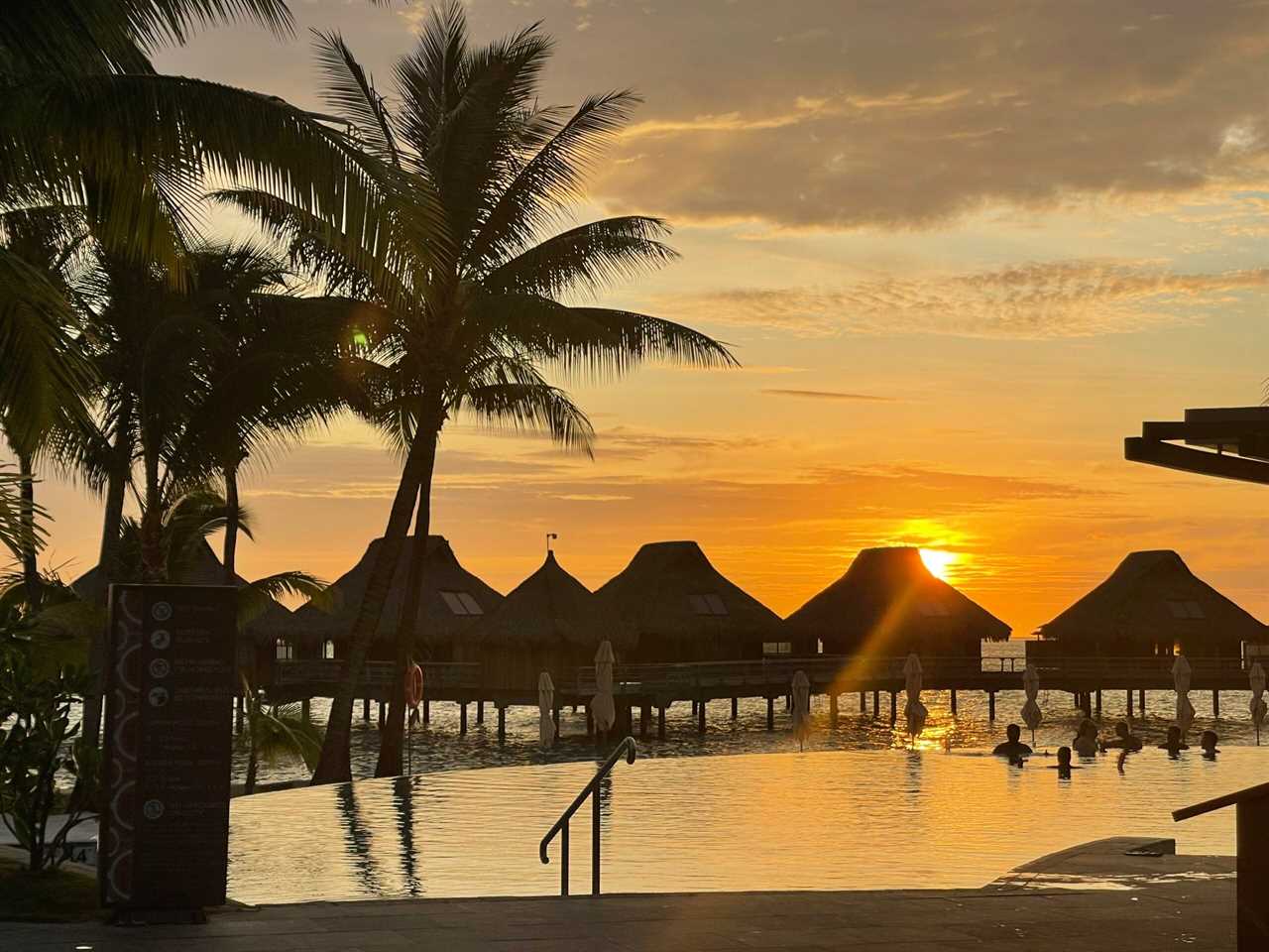 Sunset at Conrad Bora Bora Nui Hilton