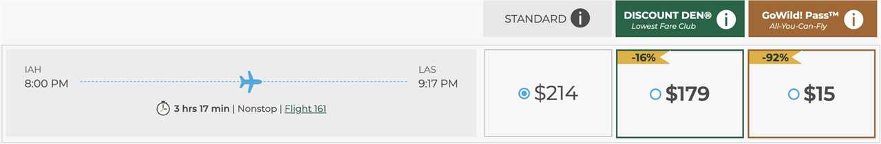 Go Wild! Pass IAH to LAS