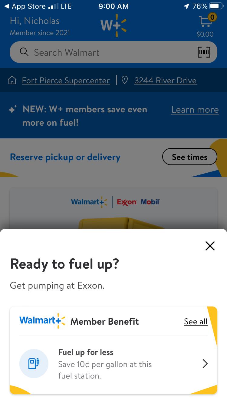 Deal alert: Save up to 20 cents per gallon at Mobil and Exxon with Walmart+, included with the Amex Platinum