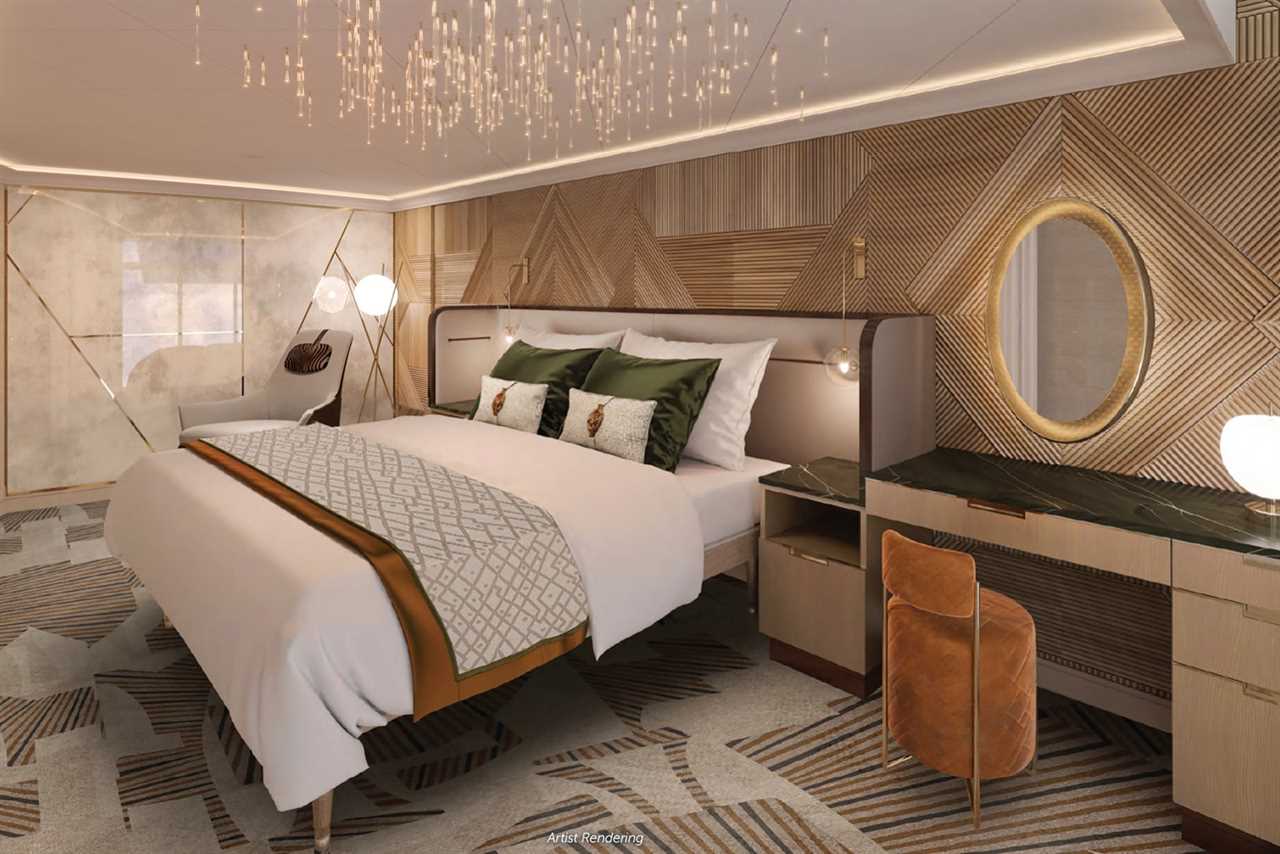 Artist's rendering of Royal Suite on Disney Treasure.