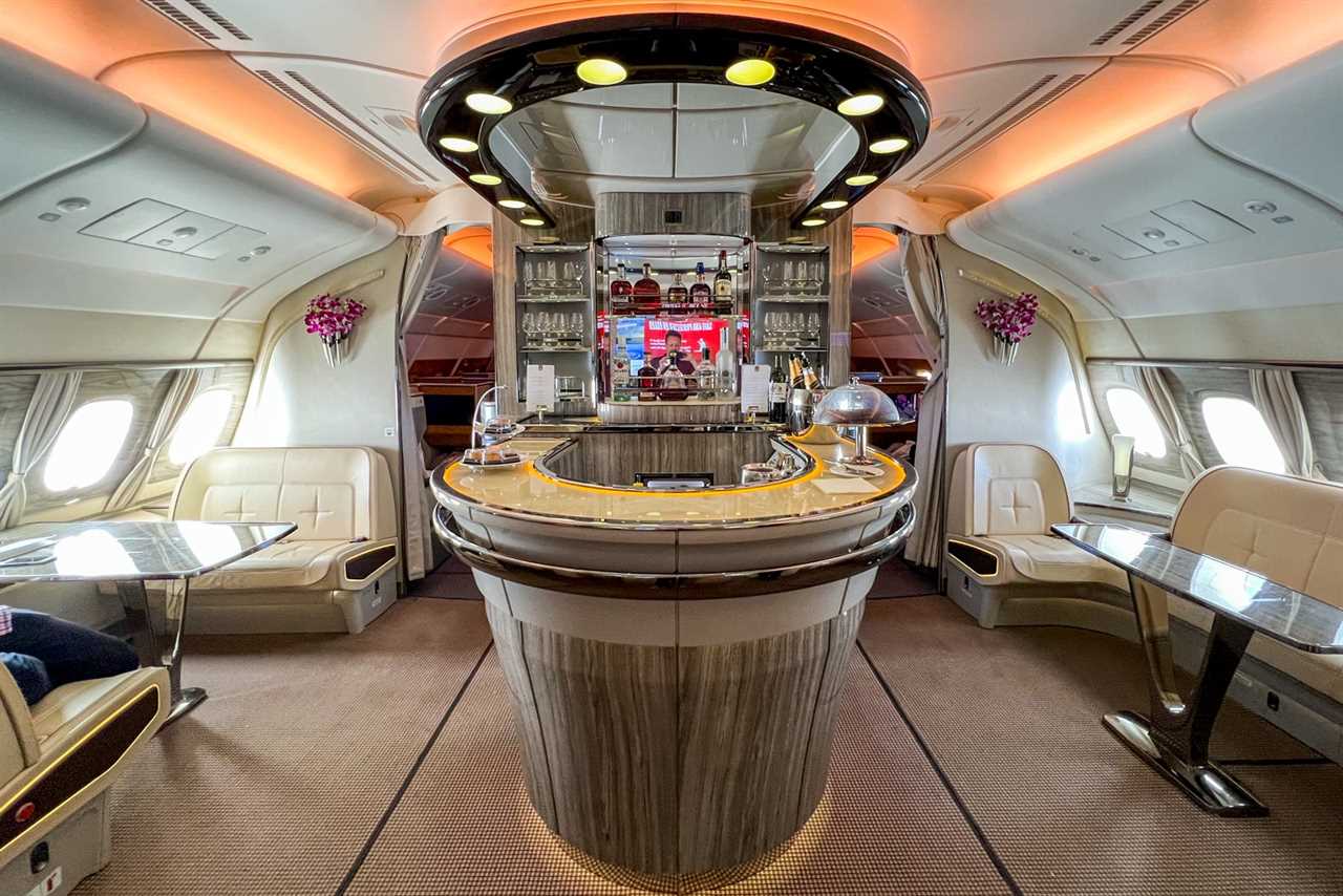 Emirates A380 bar