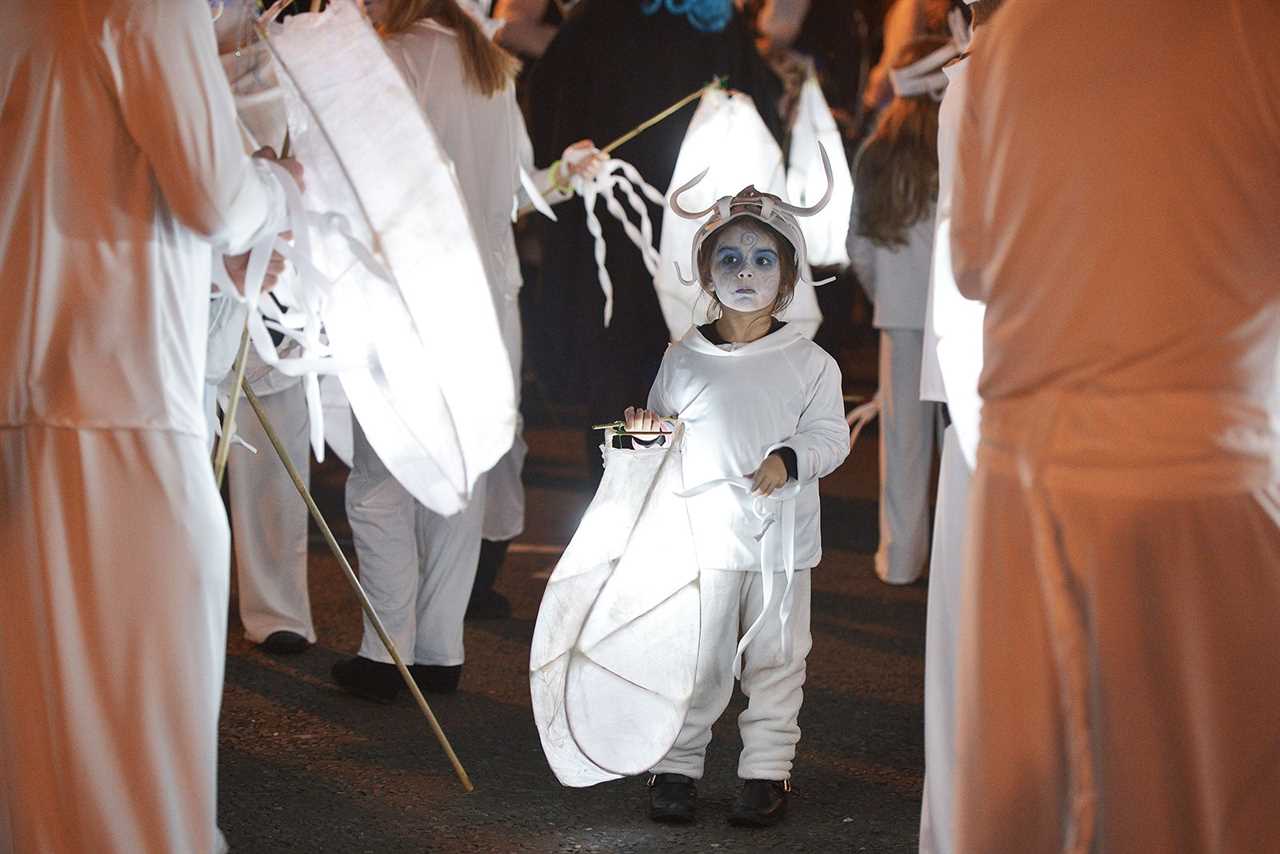 child in Halloween costume