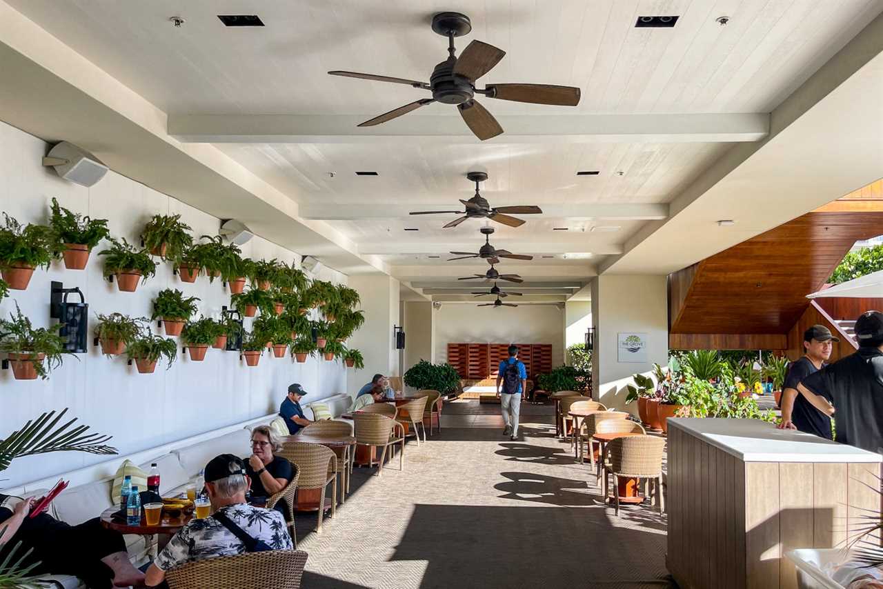 Outdoor seating area at The Modern Honolulu