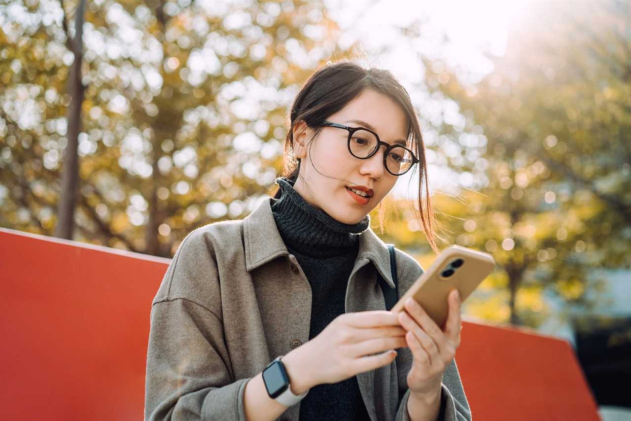 Woman using her phone