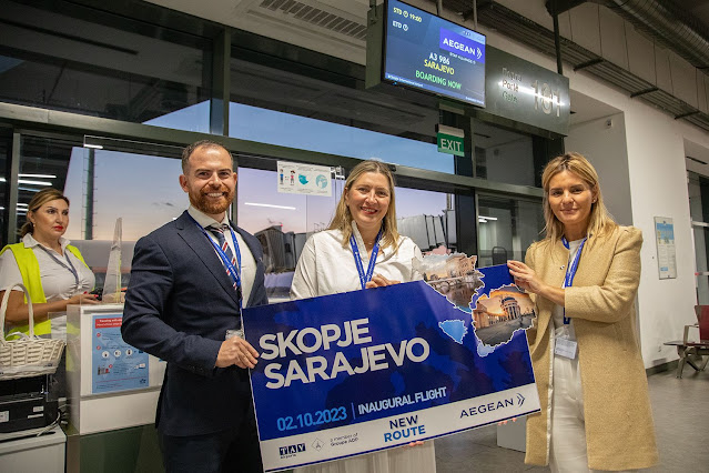 PHOTOS: Aegean Airlines links Skopje with Sarajevo