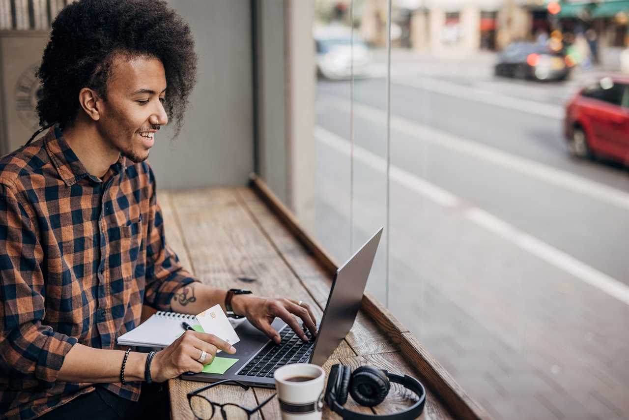 Man using laptop